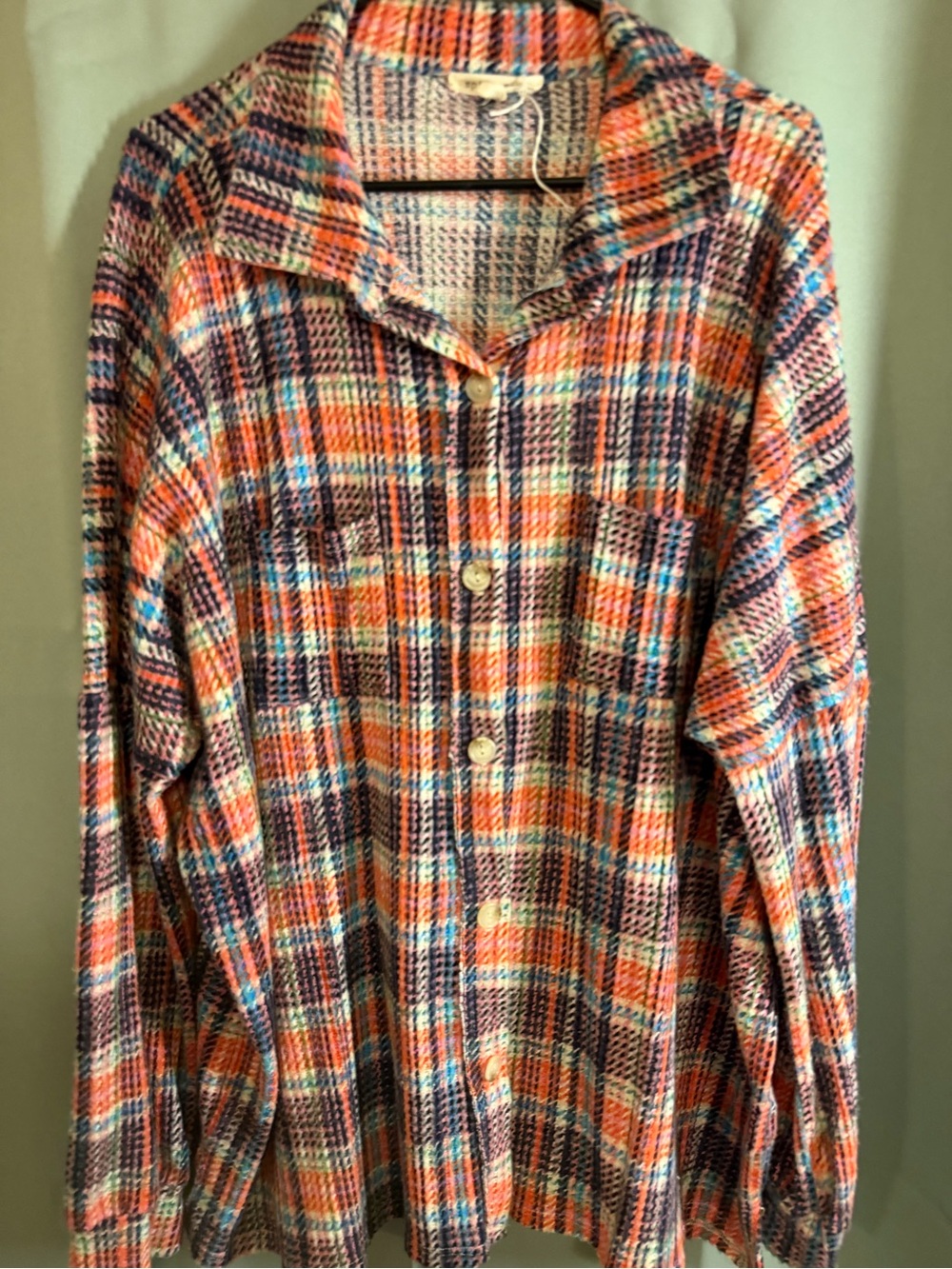 Women’s Multicolor Plaid Button-Down Shirt - Relaxed Fit